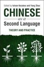 Buchtitel: "Chinese as a Second Language: Theory and Practice". Grünes Design mit Wachstum symbolisierenden Pflanzenillustrationen.