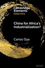 "China for Africa's Industrialization?" von Carlos Oya, Cambridge Elements Global China. Goldener Pinselstrich auf Schwarz.