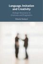 Text: „Language, Imitation and Creativity. Dialogic Resonance in Grammar and Pragmatics. Vittorio Tantucci.“ Unscharfe Silhouetten zweier Personen.