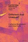 "Cambridge Elements: Gender and Politics. Different And Unequal? Catherine Bolzendahl and Hilde Coffé."  
Abstrakte violette und orange Muster.