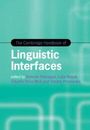 "The Cambridge Handbook of Linguistic Interfaces, edited by Antonio Fábregas, Lluis Moyer, Claudia Pons-Moll und Janua Prystanko." Text vor blauem Hintergrund.