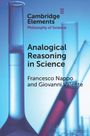 „Cambridge Elements: Philosophy of Science“ steht oben, darunter „Analogical Reasoning in Science“, Autoren: Francesco Nappo und Giovanni Valente. Drei Reagenzgläser im Hintergrund.