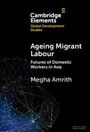 Titel: "Ageing Migrant Labour: Futures of Domestic Workers in Asia" von Megha Amrith vor schwarzem Hintergrund.