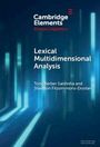 Shannon Fitzsimmons-Doolan: Lexical Multidimensional Analysis, Buch