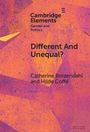 Texts: "Cambridge Elements Gender and Politics. Different And Unequal? Catherine Bolzendahl and Hilde Coffé." Hintergrund in Orange-Violett.