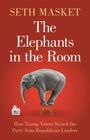 Oben steht "Seth Masket". Darunter "The Elephants in the Room". Ein Elefant sitzt auf einem roten Stuhl.