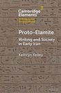 „Cambridge Elements: Writing in the Ancient World. Proto-Elamite: Writing and Society in Early Iran. Kathryn Kelley.“ Hintergrund: Alte Schriftzeichen auf braunem Stein.