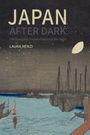 "JAPAN AFTER DARK; The Twilight Transformation of the Night; LAURA NENZI". Illustration: Hafen bei Nacht mit Booten und Mond.