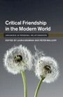 „Critical Friendship in the Modern World“; Löwenzahnblüten vor grauem Hintergrund mit fliegenden Samenschirmen.
