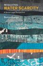 "REGULATING WATER SCARCITY: A Socio-Legal Perspective, Bettina Lange." Abstrakte blaue und orange Muster als Hintergrund.