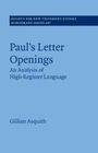 Gillian Asquith: Paul's Letter Openings, Buch