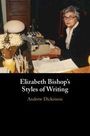 „Elizabeth Bishop’s Styles of Writing“ von Andrew Dickinson. Frau an Schreibtisch mit Schreibmaschine und Blumen.