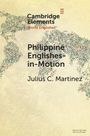 "Philippine Englishes in-Motion" von Julius C. Martinez. Hintergrund: Weltkarte aus bunten Punkten.
