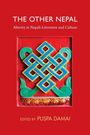 Text: "The Other Nepal - Alterity in Nepali Literature and Culture. Edited by Puspa Damai." Farbige Verzierung in Rot, Grün.