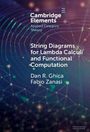 "Cambridge Elements: Applied Category Theory. String Diagrams for Lambda Calculi and Functional Computation. Autoren: Dan R. Ghica, Fabio Zanasi." Hintergrund: abstrakte Linien und Punkte in dunklen Farben.