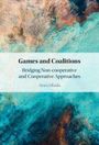 Text: "Games and Coalitions: Bridging Non-cooperative and Cooperative Approaches - Akira Okada." Illustration: Abstrakte Farbmuster.