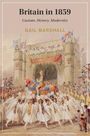 "Britain in 1859: Custom, History, Modernity" von Gail Marshall. Festzug vor einer Burg mit einem Reiter in blauem Kostüm.