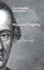 "Human Dignity" von Oliver Sensen, Cambridge Elements. Links eine schwarz-weiße Illustration eines Männergesichts.