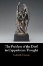 Text: "The Problem of the Devil in Cappadocian Thought. Gabrielle Thomas." Bronze-Skulptur eines nachdenklichen Engels.