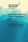 Text: "Cambridge Elements Perception. Rich Experience and Sparse Awareness. Ariel Meir Berlinger and Baruch Eitam." Hintergrund: Blaue Berge.