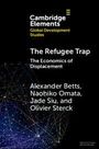 "Cambridge Elements: Global Development Studies. 'The Refugee Trap: The Economics of Displacement.' Autoren: Alexander Betts, Naohiko Omata, Jade Siu, Olivier Sterck. Illustriertes Cover mit Netzwerk-Grafik."