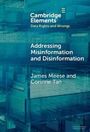 Titel: "Addressing Misinformation and Disinformation". Autoren: James Meese, Corinne Tan. Hintergrund: blaues, abstraktes Design.