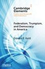 "Federalism, Trumpism, and Democracy in America" von Donald F. Kettl, blaue abstrakte Illustration im Hintergrund.