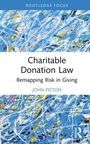 "Charitable Donation Law: Remapping Risk in Giving" von John Picton. Oben und unten sind abstrakte blaue Muster.