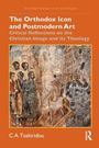 Titel: "The Orthodox Icon and Postmodern Art" mit Untertitel über christliche Bilder und Theologie. Illustration einer Ikone.