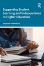 Titel: „Supporting Student Learning and Independence in Higher Education“. Autor: Stephen Rutherford. Person liest Buch.