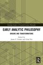 "Early Analytic Philosophy: Origins and Transformations" von James F. Conant und Gilad Nir. Geometrische Linien. Routledge-Logo.