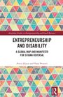 Text: "Entrepreneurship and Disability: A Global Map and Manifesto for Stigma Reversal" von Anica Zeyen und Oana Branzei. Buntes Dreieckmuster.