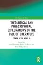 "Theological and Philosophical Explorations of the Call of Literature." Farbverlauf von Braun zu Grün, Logo rechts unten.