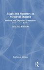 Text: "Maps and Monsters in Medieval England. Revised and Expanded Twentieth-Anniversary Edition. SECOND EDITION. Asa Simon Mittman." Hintergrund: Blautöne mit abstrakten Linien.