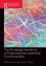 "The Routledge Handbook of Organizational Leadership Communication", farbige Linien kreuz und quer, oben rotes Routledge-Logo.