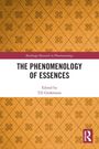 „THE PHENOMENOLOGY OF ESSENCES“ von Till Grohmann. Orangener Hintergrund mit braunem Muster. Routledge-Logo.