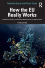 Titel: "How the EU Really Works". Autoren: Nathalie Brack, Olivier Costa. Illustration: Europa bei Nacht, leuchtende Städte.
