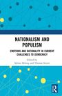 "Nationalism and Populism: Emotions and Rationality in Current Challenges to Democracy. Edited by Sabine Döring and Thomas Sturm." Grafisches Design mit blauen Linien und gelben Kreisen.