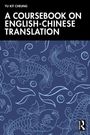 Text: "A Coursebook on English-Chinese Translation", Yu Kit Cheung. Muster: Karpfen und Wellen, blaues Hintergrunddesign.