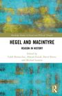 "Hegel and MacIntyre: Reason in History", herausgegeben von Bernacchio, Fattah, Kretz, Lazarus. Abstrakte blaue und gelbe Textur.