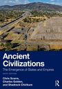 Text: "Ancient Civilizations: The Emergence of States and Empires, Sixth Edition, Chris Scarre, Charles Golden, Shadreck Chirikure."  
Im Hintergrund: eine antike Stadt aus der Vogelperspektive.