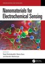 Titel: Nanomaterials for Electrochemical Sensing. Molekülstruktur auf farbigem Hintergrund.