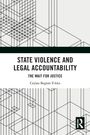 Text: "STATE VIOLENCE AND LEGAL ACCOUNTABILITY - THE WAIT FOR JUSTICE - Ceylan Begüm Yıldız."  
Illustration: Geometrische Linien und Muster.