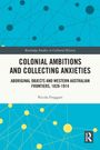 "COLONIAL AMBITIONS AND COLLECTING ANXIETIES" von Nicola Froggatt über aboriginale Objekte in Australien; blau-gelbes Muster.