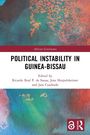 „African Governance“ und „Political Instability in Guinea-Bissau“. Herausgeber: Ricardo Real P. de Sousa, Jens Herpolsheimer, Jara Cuadrado. Abstrakt gefärbter Hintergrund.