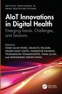 "AloT Innovations in Digital Health" und Autoren. Untertitel: "Emerging Trends, Challenges, and Solutions". Farbliche Lichtstreifen unten.