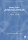 "Ancient Greece: Social and Historical Documents, Fourth Edition, von Matthew Dillon und Lynda Garland." Abstrakte blaue Muster.