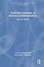 "Essential Concepts of Science Communication: An A-Z Guide. Edited by Declan Fahy and Todd P. Newman." Abstrakter blauer Hintergrund.