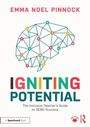 Titel: Igniting Potential. Untertitel: The Inclusive Teacher's Guide to SEND Success. Geometrisches Gehirn-Design.