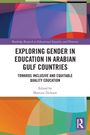"Exploring Gender in Education in Arabian Gulf Countries" auf buntem geometrischen Hintergrund, herausgegeben von Martina Dickson.